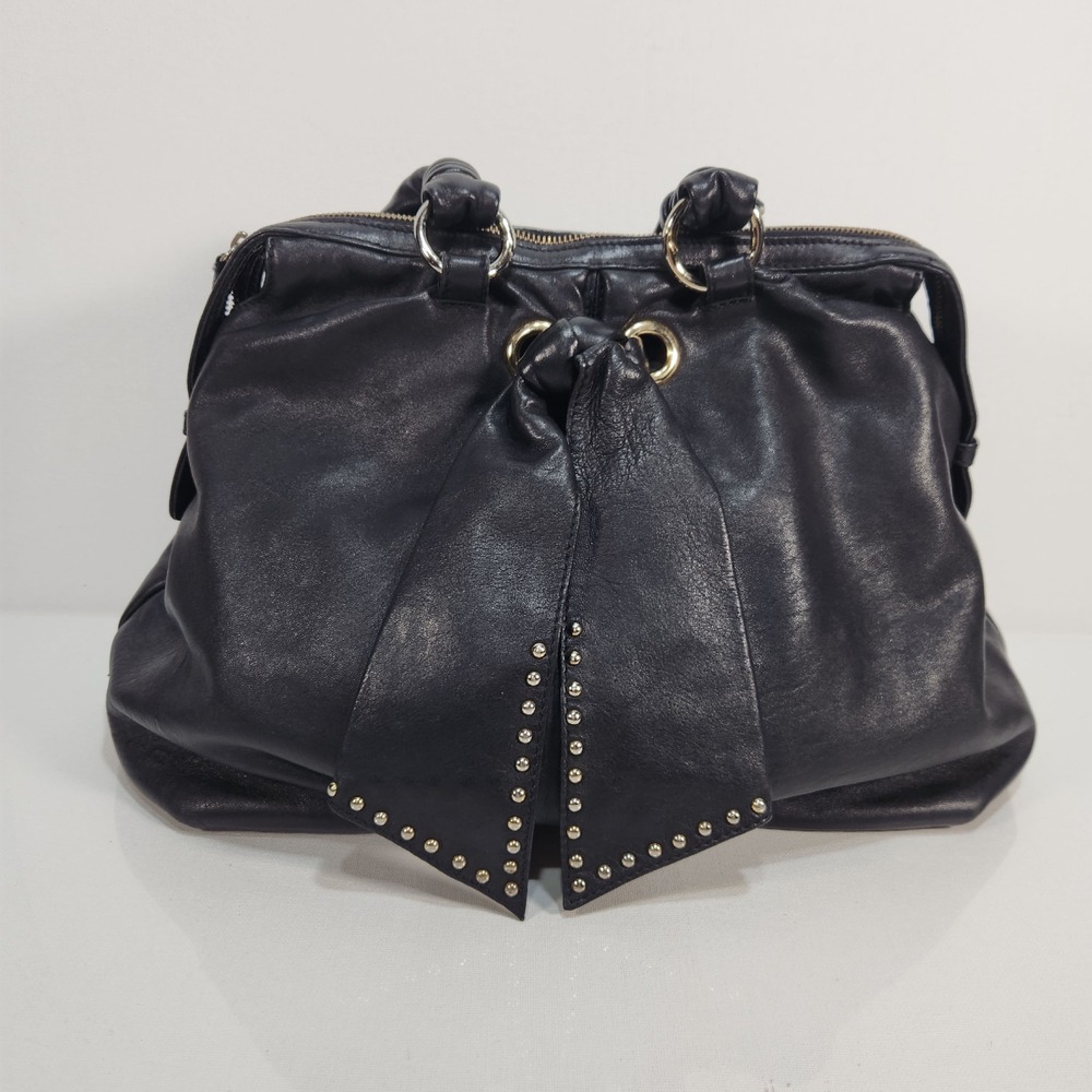 Large Paolo Masi Leather Handbag Italy Super Soft Subtle Leather Black